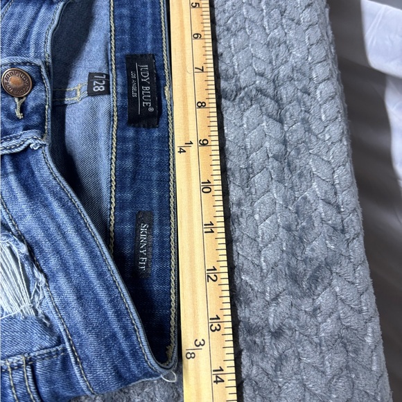 Judy Blue Distressed Blue Women's Skinny Jeans - Picture 5 of 9